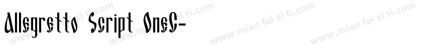 Allegretto Script OneC字体转换